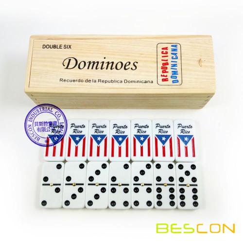 BESCON DICE Popular Double Six Domino Set of Puerto Rico