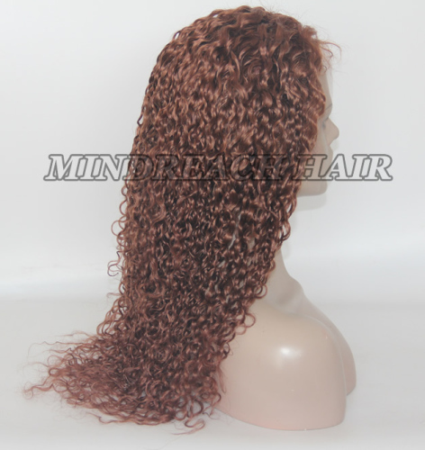 Human hair wig 20inches #33 color human hair full lace wig afro kinky hair wig Malaysian lace wig