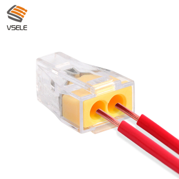 Push-Pull Connector Push-In Universal Compact Cable Connector Terminal 24A 400V Push Fit Connector