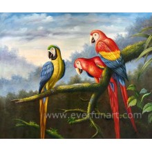 Großhandel Papagei Tier Ölgemälde