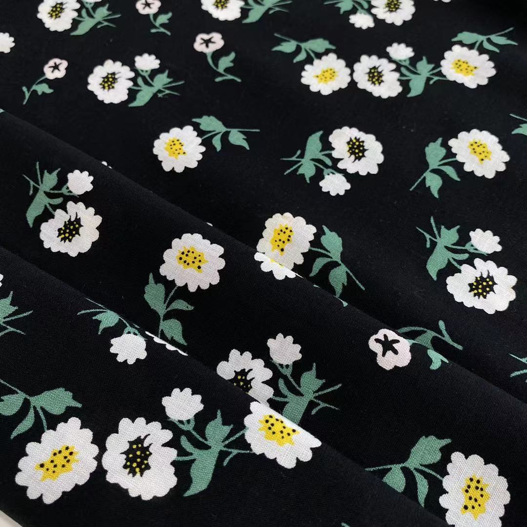 100%R 90Gsm High Quality Breathable Fabric Clothing Fabric Cotton Rayon Printed Knit Fabri