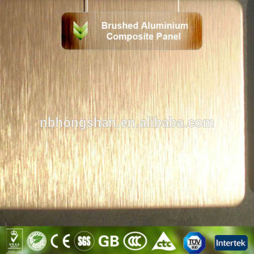 Fine Quality Gold Silver Brush Aluminum Composite Panel ACP