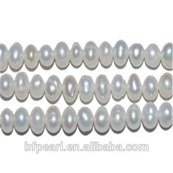3-4mm White Potato Shaped Loose Seed Pearl Strand