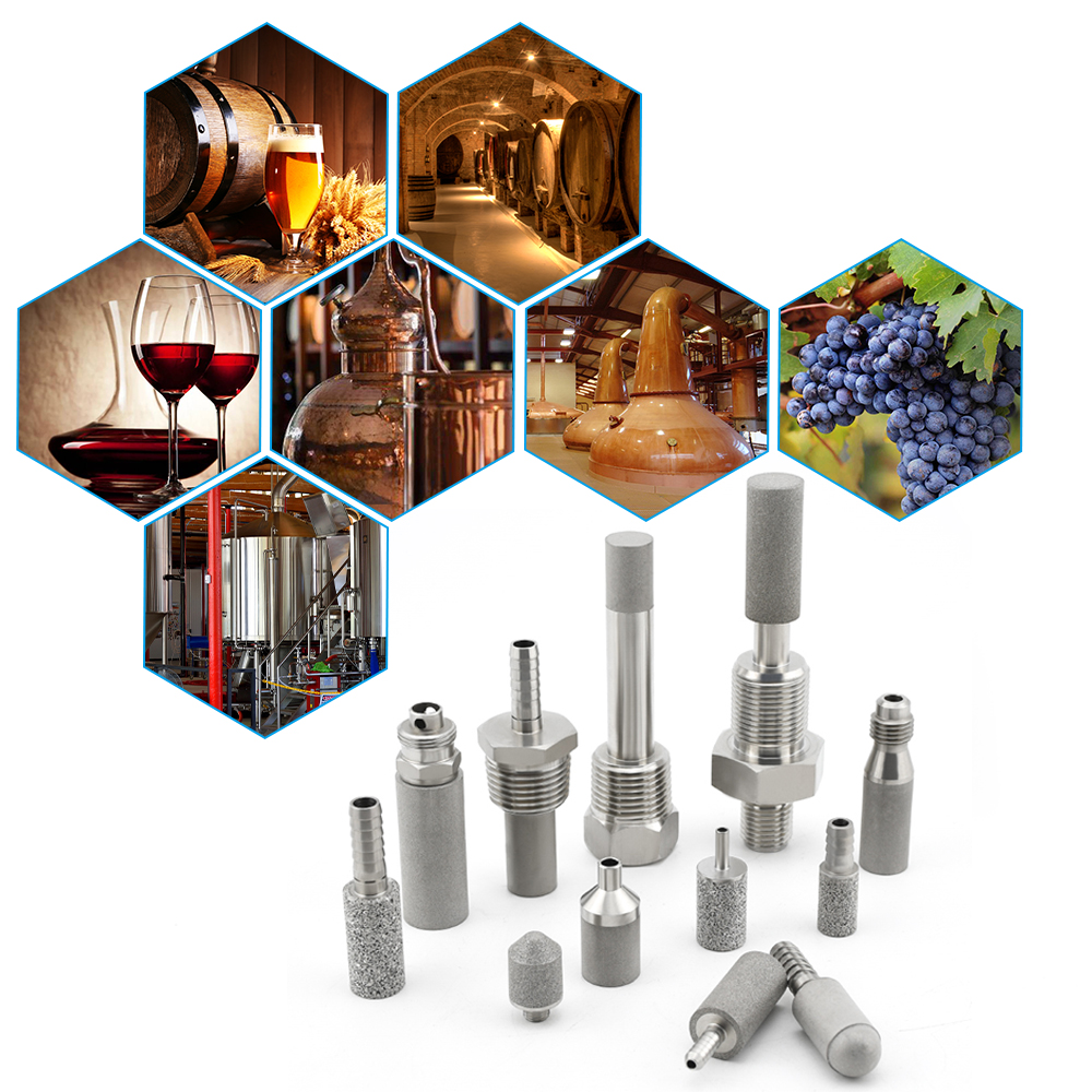 0.5 2 Micron stainless steel carbonation stone for carbonation and micro oxygenation of beer and wine