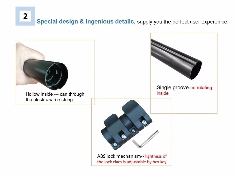 Customized Telescopic Aluminum Pole with Lock Catch