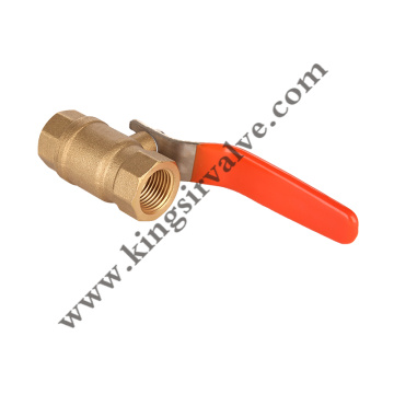 Red handle brass ball valve