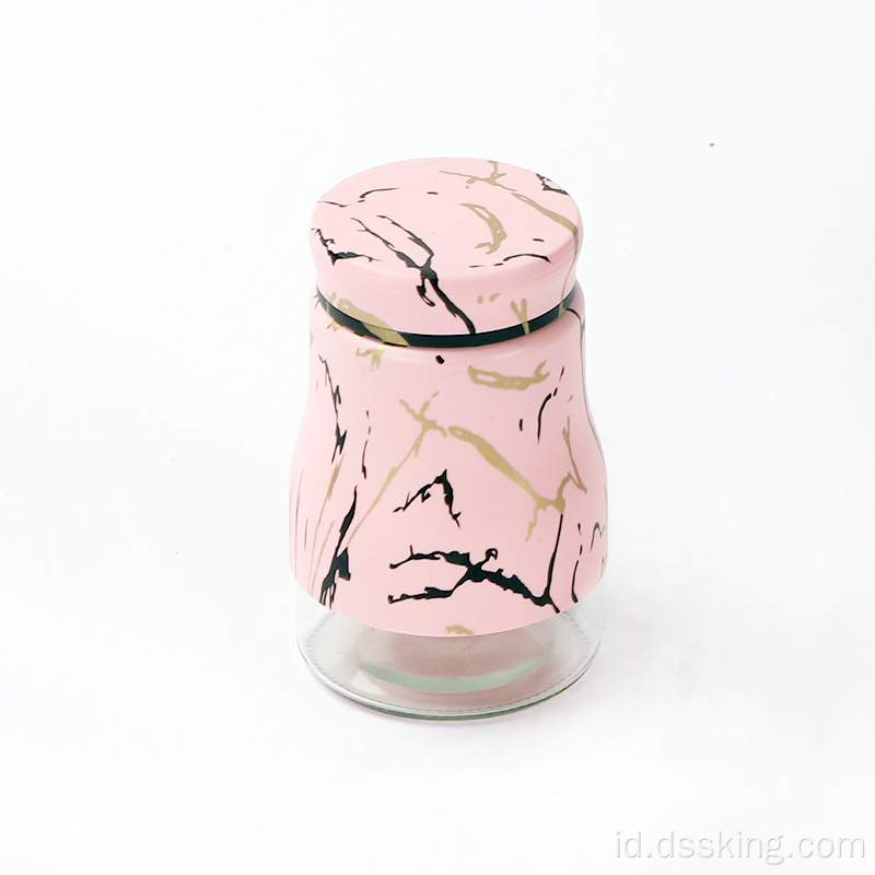 Pink Matte Outdoor Camping Spice Jar Botol Botol Botol Kaca Container Kaca Milds Dengan Tutup