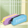 Large zipper design polyester printed children's portable large capacity pen bag