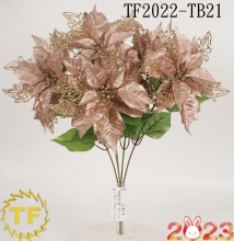 22" Champagne Metallic Glitter Spiked Bush