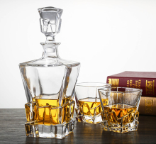 Luxurious crystal wine bottle