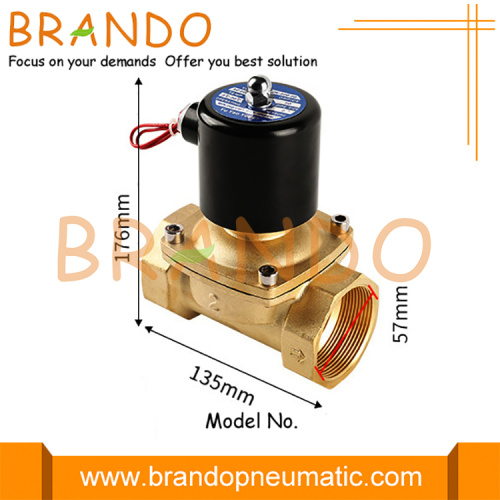 Válvula solenoide de diafragma de latón UNI-D tipo 2W500-50 UW-50