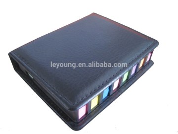 Desktop Leather Self Adhesive Note Organizer