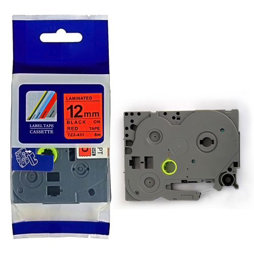 12mm laminated tape black on red TZ label For Brother TZ-431