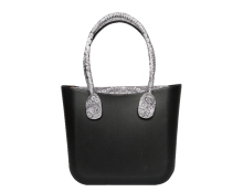 Women classic black EVA custom tote handbags