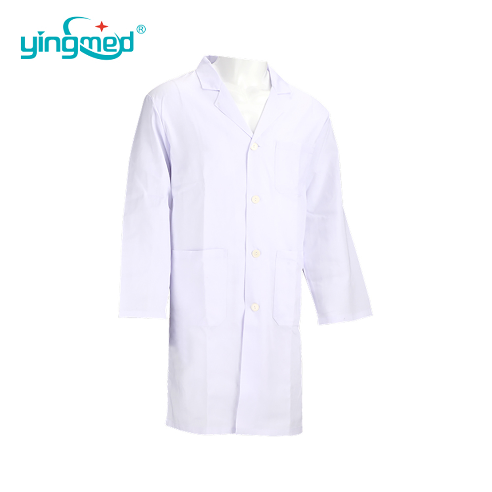 Vestido de laboratório branco médico com CE & ISO