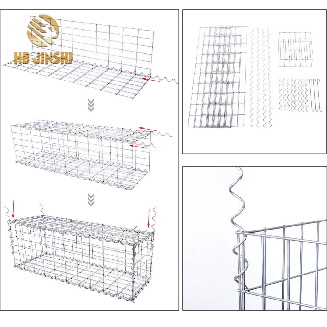 Easy Installation Steel Gabion Baskets Welded Stone Gabion for Landscape