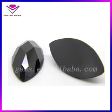 Faceted Cut Marquise Shape Flat Base Cubic Zirconia Black Lab Created Diamond Stone