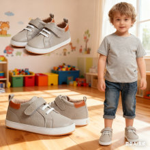 Wholesale Gray Orange Wide-Toe Sneakers