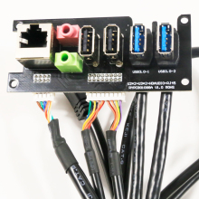 PC Case Front Panel Cable - USB 3.0, USB 2.0, Audio Port, Mic, Earphone, Motherboard Connectivity