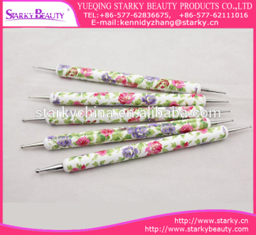 Supplier nail art kit nail dotter nail brush