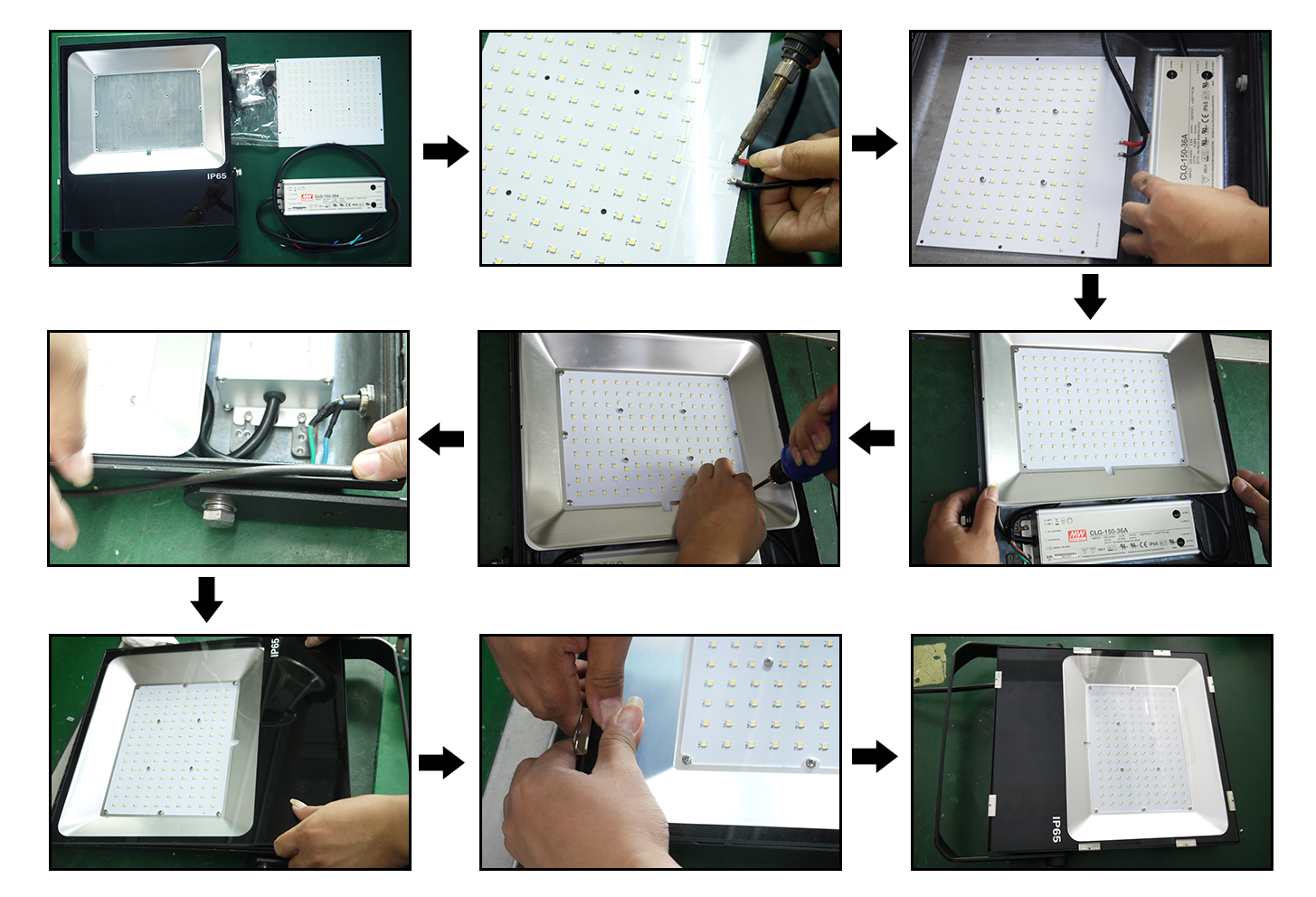 LED Floodlight 200w production