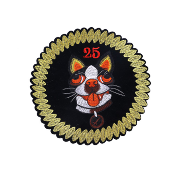 Aangepast logo gepersonaliseerde zelfklevende hond borduurwerk patch