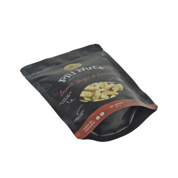 PE riciclabile PE n. 4 Matte Black Snack Food Borsa di imballaggio con chiusura a zip