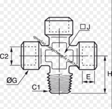 Brass Cross Femal BSPP Male BSPT Accessory