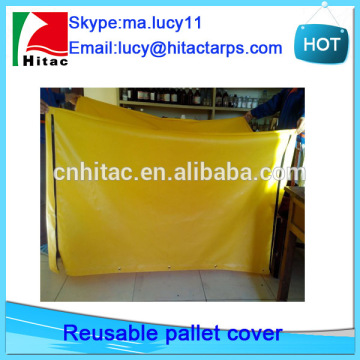 Reusable dustproof waterproof pvc vinyl plastic pallet cover tarpaulin