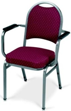 Banquet Stack Chair with Waterfall Style Seat and Arms