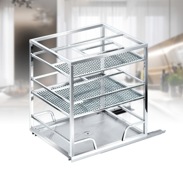 Kitchen Hardware: Pull-Out Wire Basket Cabinet Organizer