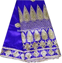 Blue embroidery george wrappers fabric laces