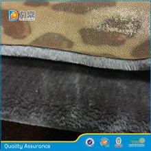 leopard printed faux suede fabric leather fabric for garment,jacket