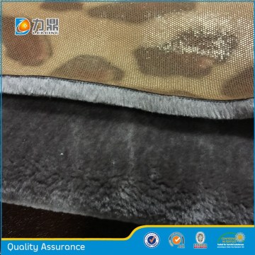 leopard printed faux suede fabric leather fabric for garment,jacket