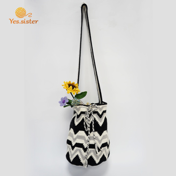 Borsa da donna vintage Wayuu Mochila Colombia fatta a mano