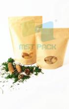 Kraft Window Bag With Ziplock