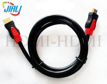 HDMI plug to HDMI plug,19pin,Double colour,Round cable