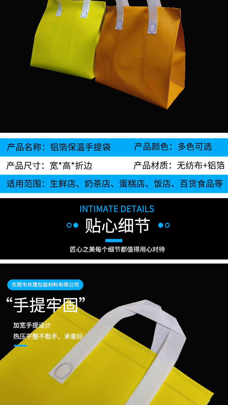 알루미늄 호일 절연 토트 백 Aluminum Foil Insulated Tote Bag