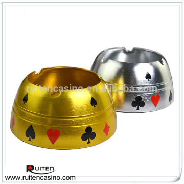 Poker Gift - Gold and Silver Aluminum Poker Ashtray