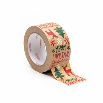 Custom Christmas Kraft Paper Tape for Shipping