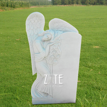 Natural Stone Hand Carved Marble Cemetery Headstone Tombstone