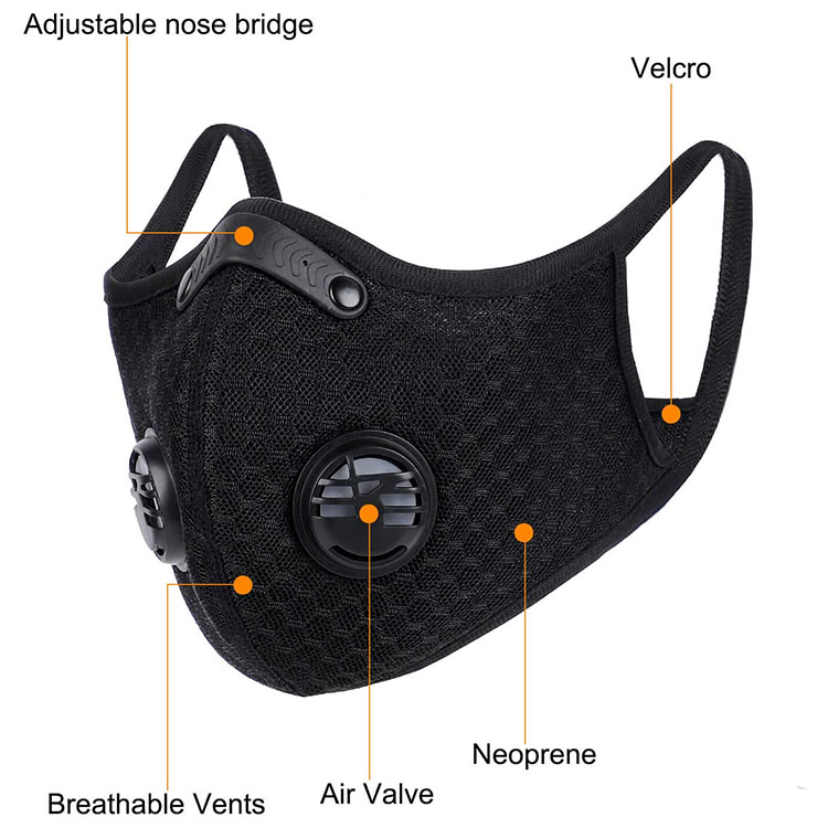 Isithuthuthu Sangaphandle Isithuthuthu Dustproof Sport Face Mask