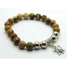 Natural Leopard Skin Bracelet Gemstone Beads jewelry alloy pendants