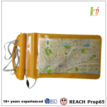 durabel eco-friendly yellow waterproof map bag