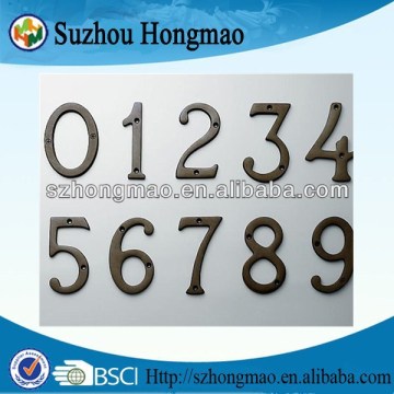 Brass door number plates