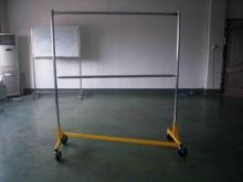 Four Wheels Office Clothes Steel Display Racks , Store Stee