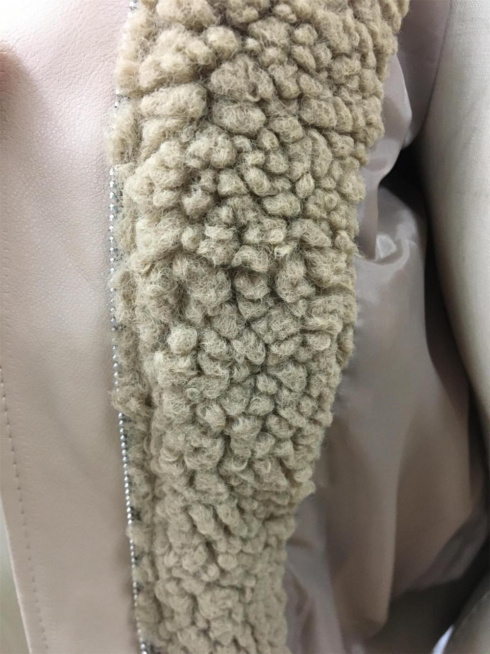 Veste en fausse peau de mouton pour femmes