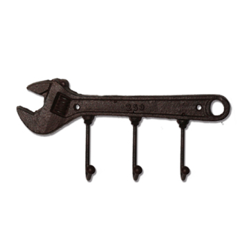 Cast iron wrench-shaped hook