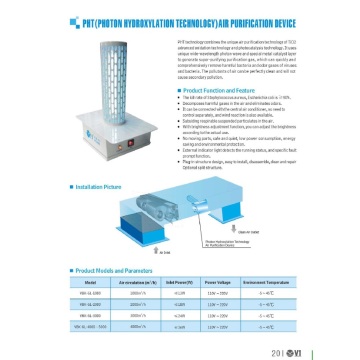 HVAC di saluran sinar uv kuman untuk pembersihan udara for