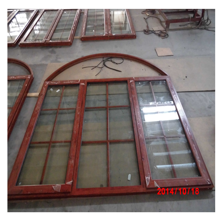 6mm double tempered glass horizontal window grill design powder coating arch window grill deign for church window